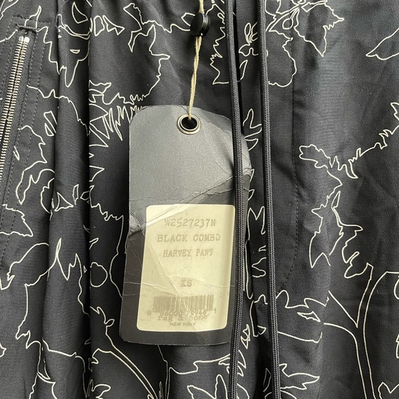 NWT Rag & Bone Harvey Floral Print Silk Wide Leg Drawstring Pants - Picture 12 of 12